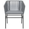 vidaXL Garden Dining Set Grey