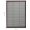 vidaXL Window Screen Brown, Black Aluminum, Fiberglass 31.5 x 47.2 in