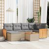 vidaXL Garden Sofa Set Beige, Light grey