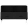 vidaXL TV Cabinet Black Engineered wood, Iron Medium TV Cabinet