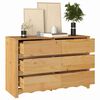 vidaXL Chest of Drawers Drammen Oak 111 x 43 x 73.5 cm Solid Pine wood
