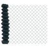 vidaXL Chain Link Fence Green 4.6 x 82.0 ft Steel