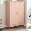 vidaXL Highboard Pink Steel Medium Highboard Rectangular Industrial