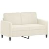 vidaXL Sofa Set Cream Velvet (100% polyester), Metal, Textilene, Plywood