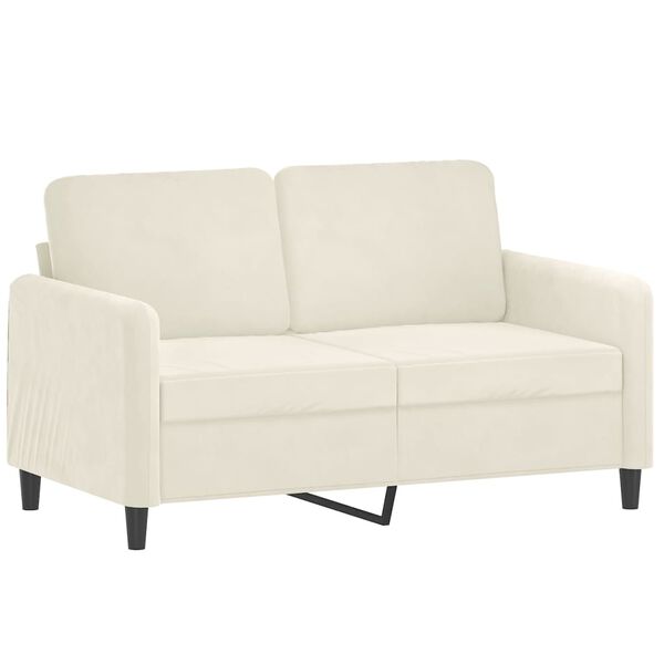 vidaXL Sofa Set Cream Velvet (100% polyester), Metal, Textilene, Plywood
