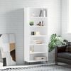 vidaXL Highboard High Gloss White 27.4x12.8x70.9" Engineered Wood