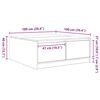 vidaXL Coffee Table White Engineered wood 39.4in x 39.4in x 15.7in
