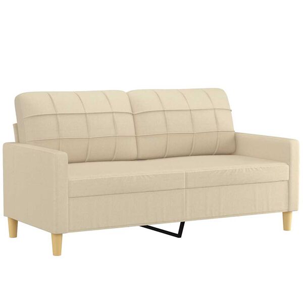 vidaXL 2-seater Sofa Cream Polyester, Metal, Textilene 2-seater