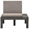 vidaXL Patio Lounge Chair with Cushion Plastic Anthracite