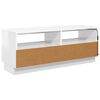 vidaXL TV Cabinet High Gloss White Engineered Wood 39.4x13.8x15.7 in