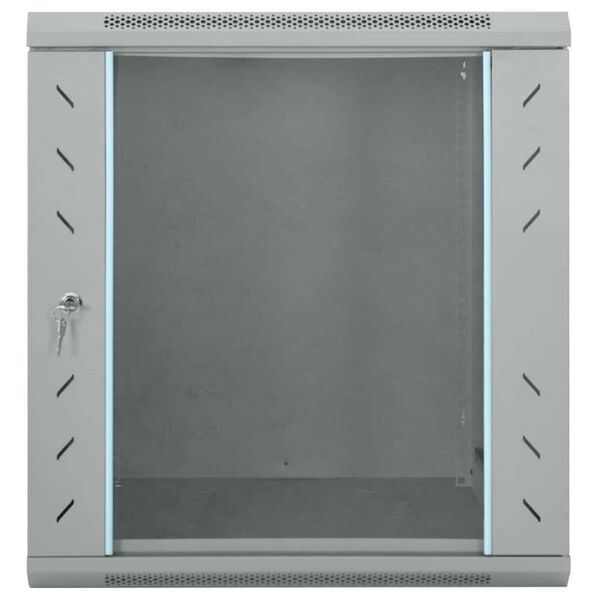 vidaXL Network Cabinet with Storage Gray 60 x 60 x 65 cm Steel