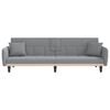 vidaXL Sofa Bed Light grey Fabric (100% polyester), plywood, plastic Large
