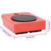 vidaXL Furniture Rollers 8 pcs with Lifters Red 3.9x3.0x1.2" 330.7 lb