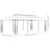 vidaXL Outdoor Awning White Steel, Polyester 6x3 ft
