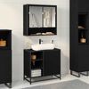 vidaXL Bathroom Furniture Set 2 pcs Black Oak Engineered Wood