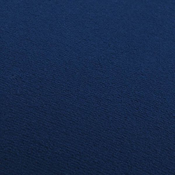 vidaXL Stool Blue and Gold Plywood, Velvet, Metal Compact Lightweight