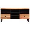 vidaXL TV Cabinet Natural Wood Solid Acacia Wood Medium TV Cabinet
