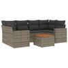 vidaXL Garden Sofa Set Grey PE rattan 7-seater Removable Covers