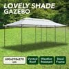vidaXL Gazebo White Tubular steel Large UV-resistant materials Gazebo