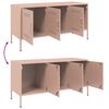 vidaXL TV Cabinet Pink Steel Medium Media Cabinet Rectangular