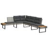 vidaXL Garden Sofa Set Grey