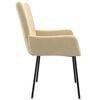 vidaXL Dining Chair Set of 2 Cream Velvet, metal, plywood Standard