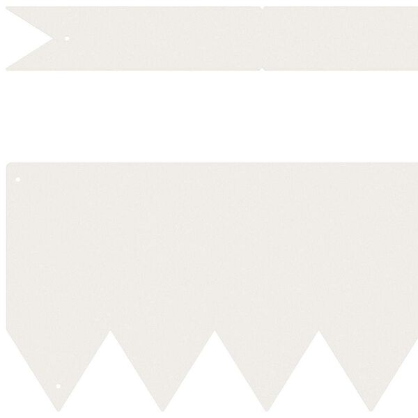 vidaXL Lawn Edging 50 pcs White 100 x 0.05 x 20 cm Cold Rolled Steel