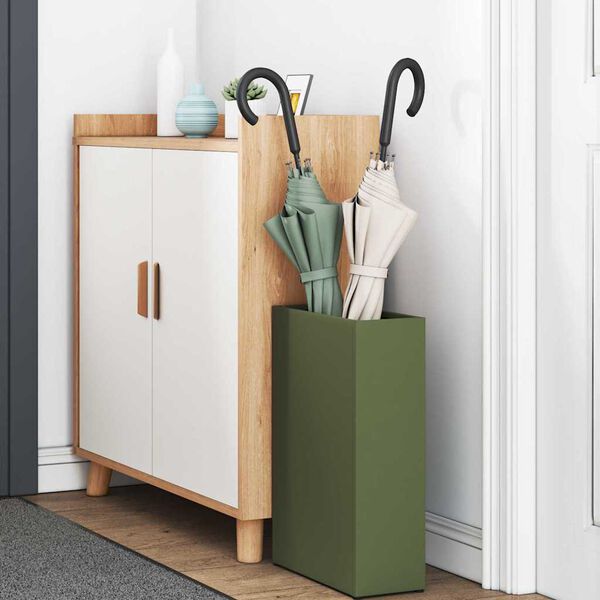 vidaXL Umbrella Stand Olive green 11.02 x 4.72 x 16.14 in Steel