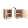 vidaXL Bedside Cabinet Set of 2 Pine Solid pinewood Standard