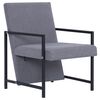 vidaXL Armchair Light gray Solid wood, Plywood, Chrome, Polyester