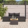 vidaXL Sun Lounger Black Poly rattan, Powder-coated steel