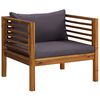 vidaXL Wooden Lounge Set Dark grey