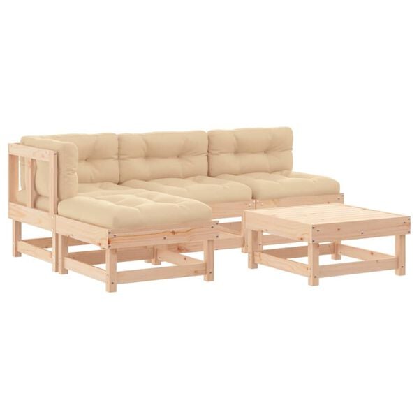 vidaXL Garden Lounge Set Pine Wood Solid pine wood