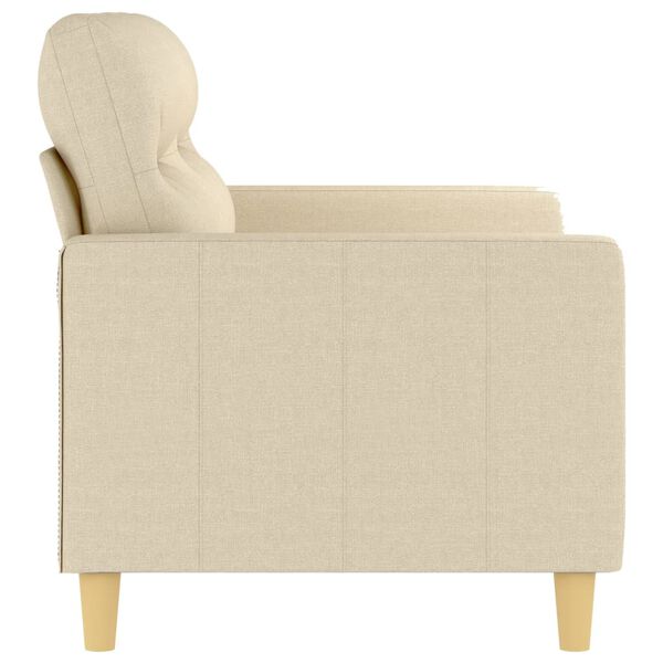 vidaXL 2-seater Sofa Cream 100% Polyester, Metal, Textilene