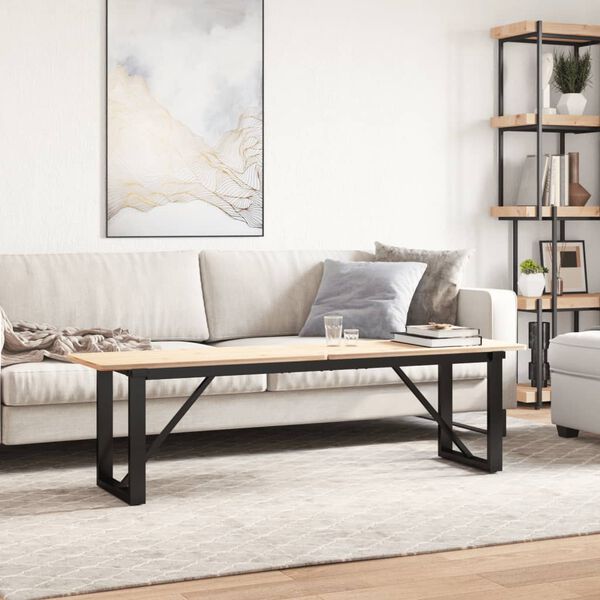 vidaXL Coffee Table Leg Black Powder-Coated Steel Medium