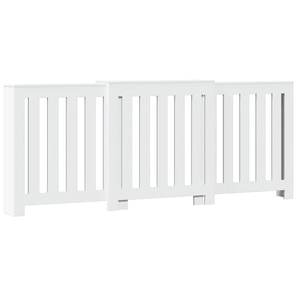 vidaXL Radiator Cover White 80.7x8.5x32.9" Engineered Wood