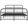 vidaXL Bed Frame Black Steel Full Bed Frame Rectangular Traditional