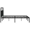 vidaXL Bed Frame Black Powder-Coated Steel Double Bed Frame