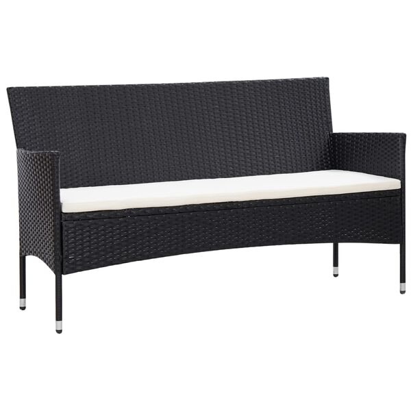 vidaXL Sofa Set Black and cream white (cushion)