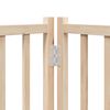 vidaXL Dog Gate with Door Foldable 6 Panels 118.1 " Solid Wood Fir