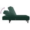 vidaXL Sofa Bed Dark Green Velvet (100% polyester), wood, plastic 2-Seater
