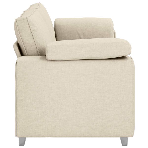 vidaXL Sofa Beige 86.22 x 30.31 x 32.28 in Linen-blend Fabric