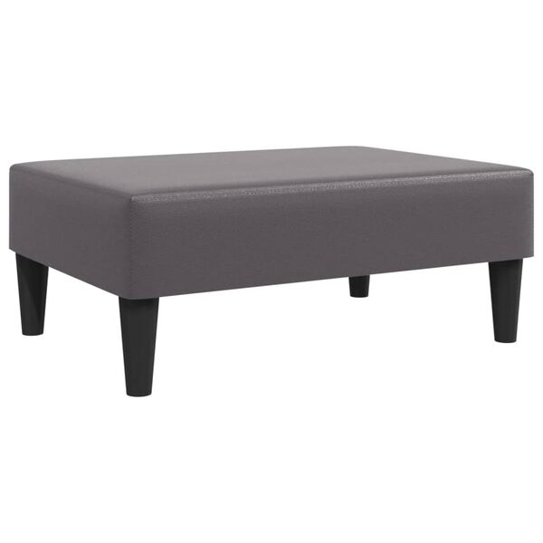 vidaXL Footstool Gray Faux leather, plywood, plastic Compact Durable