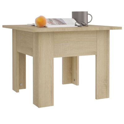 vidaXL Coffee Table Sonoma Oak 21.7"x21.7"x16.5" Engineered Wood