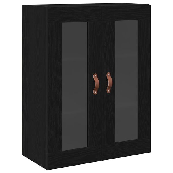 vidaXL Wall Cabinet Black Oak 27.36 x 13.39 x 35.43 in Engineered Wood