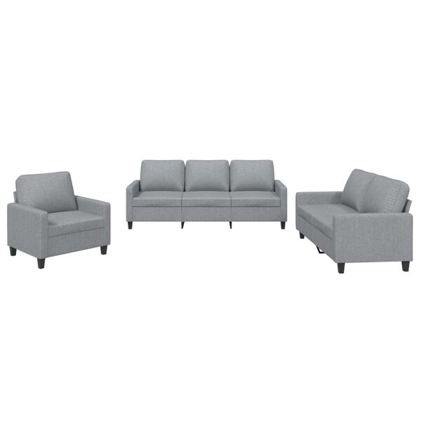 vidaXL Sofa Set Light grey
