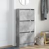 vidaXL Shoe Cabinet Concrete Grey Engineered Wood Compact Shoe Cabinet