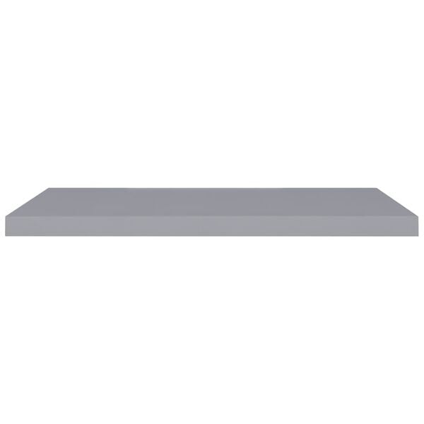 vidaXL Wall Shelf Set of 2 Gray Honeycomb MDF, metal frame Large