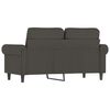 vidaXL 2-seater Sofa Dark Grey Velvet (100% polyester), metal, plywood
