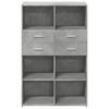 vidaXL Highboard Concrete grey Engineered wood 31.5 x 16.7 x 48.8 in